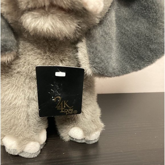 Vintage 1994 24K Polar Puff Cameron Gray Elephant Plush Stuffed Animal Toy - Picture 2 of 9